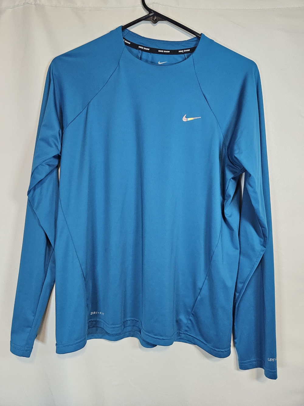 Nike Men’s Swim Dri-FIT UPF 40+ Long Sleeve Pullover Shirt Blue L